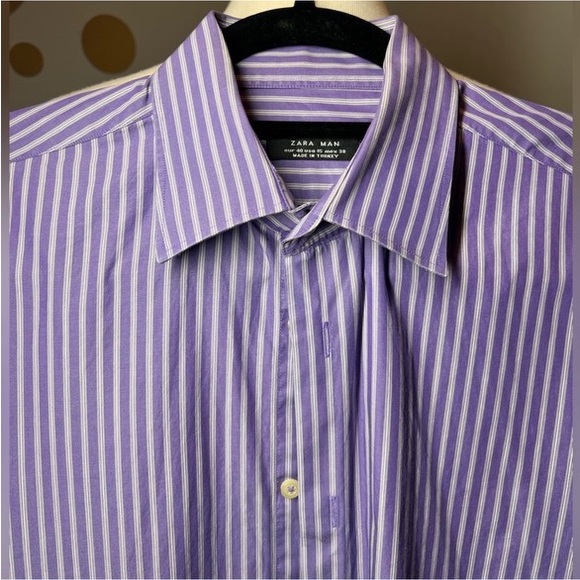 EUC Zara Striped Dress Shirt - Picture 5 of 7